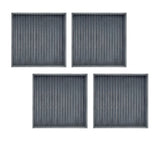 Set of 4 Square Broad Slat Bamboo Table Placemats 35 x 35cm Dark Grey V442-JTC-PLACEMAT-BAMBOOSQSG-DARKGREY-SQ