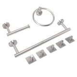 Bathroom Hardware Set with Towel Rings Towel Bar Tissue Holder 5 Hooks 304 Stainless Steel Bathroom V1294-YM0716-3112220055211