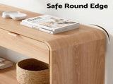 Artiss Console Table Hallway Entryway Storage Drawer Shelf Curved Edge 120CM Pine FUR-Z-CST-03-WD