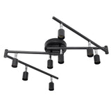 Black Track Lighting Fixture Ceiling, LED Flexible Track Lights with Swing Arm, 8-Light Directional V1171-CX-TK8USGU10B