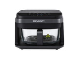 Devanti Air Fryer 5.5L Touch Control Electric Cooker 1200W Black AF-K-F-39TX-GLS-BK