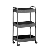 3 Tier Utility Rolling Cart with Caster Wheels Movable Multifunctional Storage Cart for Kitchen V1294-YM0901-3117240235113