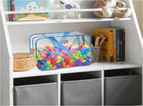 8 Packs 8 Colors Large Toy Bags, Reusable Clear PVC Board Game, Toy Organizers and V1259-DP01-F-91