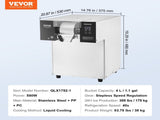 Commercial Snowflake Ice 385LBS/24H Snowflake Ice Maker, Stainless Steel Ice Shaver V952-SLXNBJLEDPCMFRQHJV3