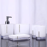 5PCS Suit Acrylic Bathroom Accessories Set Bath Cup Toothbrush Holder Soap Dish V1294-YM0722-JYJJ19607-5
