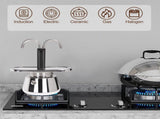 Double Spout 2 Cup Coffee Maker - Stainless Steel Espresso Maker - Italian Coffee Machine for V1192-AZ-W-0626