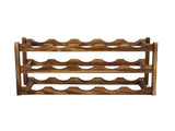 Wine Rack Pine Wood Wine Bottle Storage Shelf Display Organizer Decor for Countertop Home 3 Layer 15 V1294-YM0703-3116230002811