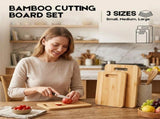 6 Pcs Bamboo Cheese Cutting & Serving Board Set Moso Bamboo, Reversible, BPA-Free V1181-KC0010X2