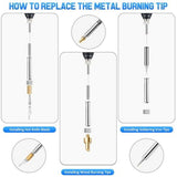 121pcs Wood Burning Tools kit with Gloves,Wood Burning Tool Set with Adjustable Temperature V1369-AZ3-W-22251