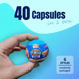 40X Kenisy Paw Patrol Squishy Toy Capsules 50mm Collectible Gacha in Display Box V274-TOY-KN-IGT-PAWSQU-50