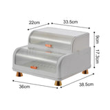 Draining Bowl Rack Plastic Tableware Drainer Storage Box Dish Chopsticks Drying Box with Lid White V1294-YM0716-3118220158711