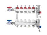 5-Branch Heat Manifold, 1/2" PEX Tubing Manifold, Stainless Steel PEX Manifold for Hydronic V952-DRFSQBXG5HLGXT75CV0