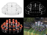 35 Holes Lollipop Stand 3 Tiered Round Acrylic Transparent Candy Display Holder Party for Birthday V1370-AZ4-12738