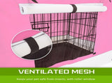 Wire Dog Cage Foldable Crate Kennel 48in with Tray PINK Cover Combo V274-PET-WCCV48-PK