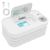 Baby Wipe Warmer and Dispenser with Night Light, Portable Foldable Silicone Wet Wipes Warmer Case V1369-AZ3-W-12169