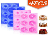 Cake Pan for Baking Mini 6 Cavity Mini Cake Pans Silicone Mold Bakeware Non Stick Blue Pink 4PCS V1192-AZ-W-31848