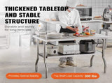 Commercial Worktable Workstation Folding Commercial Prep Table 1220x610 mm V952-CFGZT48X24YC00001V0