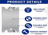 50 Pcs Nail Plates for Wood Studs, 1.5" x 2.5" Cable Wire Protector with Pointed Prongs, Steel V1192-AZ-W-1069