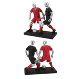 Resign Football Player Statue Soccer Sculpture Figurine Football Statue Decor Soccer Miniatures V1294-YM3115220103011-0421