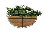Artificial Wall Basket - Flowering White Jasmine Basket 20cm x 35cm Long UV Resistant V637-DP3127
