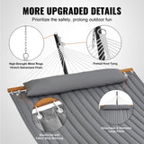 Double Quilted Fabric Hammock Two Person Hammock with Stand 480lb Capacity V952-HFDCHSCSTXYZG0K4NV0