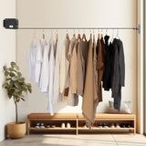 SOGA 160mm Wall-Mounted Clothes Line Dry Rack Retractable Space-Saving Foldable Hanger Black BSLY06