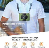 20000mAh Outdoor Portable Waist Fan Hanging Neck Fan Strong Wind with Power Bank LED Lighting for V413-20K-FAN-GREEN