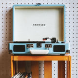 Crosley Cruiser Bluetooth Portable Turntable - Turquoise Bundled Majority D40X Bluetooth Speakers V398-CR8005FMY-TU4