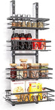CARLA HOME 4 Tier Adjustable Baskets Over Door Pantry Organiser for Home Kitchen LSB-36126