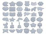36pcs Animals Quicksand Mold Handmade Pendant Silicone Mold Resin Casting Mold for DIY Keychain V1192-AZ-W-23430