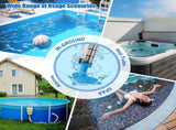 Blue and White Cordless Underwater Pool Vacuum with 3 Cleaning Heads & 164cm Extended Reach V888-ELOSUNG45789