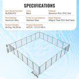 VEVOR Pool Fence, 4 x 72 FT Pool Fences for Inground Pools, Removable Child Safety Pool Fencing, V952-DXYCWL472FTH8LOXPV0