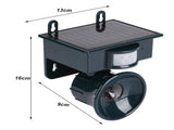 Dark Green Solar Powered Ultrasonic Animal Repeller - Motion Activated Outdoor Pest Deterrent for V888-ELOSUNG32945