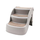 Furtastic Foldable Pet Stairs In Grey - 38cm Dog Ladder Cat Ramp PTS-EJE-434-GY