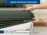 4 Piece Hotel Bamboo Cooling Sheet Set -Ultra Soft 2000TC Breathable Bed Sheets Set with 37 V1317-ZXW9-AUSK-4JT-JL
