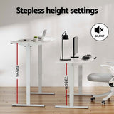 Artiss Electric Treadmill with 140cm Automatic Standing Desk Walking Pad 400mm SDTM-ET156E-WH-400PAD