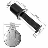 Pop Up Power Point 3 Socket Plug 2 USB Table Home Kitchen Desk Outlet V201-W12466449