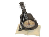 Vintage Design Violin Clock Rests On A Sheet Music Book Resin Violin Model Clock For Favorite V1294-YM0710-3115230131511