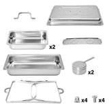 Alston 4.5LX2 Chafing Dish Set, Premium 410 Stainless Steel Buffet Warmer, Bain Marie Food Server XFYA-BW-2T