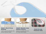 2 Pack Adult Bibs for Women, Men, Elderly - Waterproof Reusable Large Bibs with Crumb Catcher V1369-AZ3-W-18918