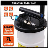 HORUSDY 7L Manual & Pneumatic Oil Extractor Waste Fluid Transfer Pump Suction V465-66056