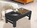 PaWz Elevated Pet Feeder 4 Height Adjustable PT1182-BK