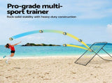 Everfit 7ft 2.1M Volleyball Net Football Baseball Goal Netting with Frame Angle Adjustable Rebounder SN-B-VLB-7FT-BK