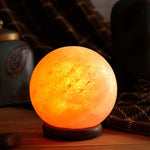 12V 12W 6.5" Ball Himalayan Pink Salt Lamp Carved Rock Crystal Light Bulb On/Off V238-SUPDZ-32745219522640