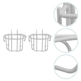 Hanging Bonsai Rack White Iron for Balcony Yard Storage 2Pcs V1192-AZ-W-32906