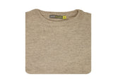 100% SHETLAND RAGG WOOL CREW Round Neck Knit JUMPER Pullover Mens Sweater Knitted - Beige - 4XL V563-SW-CN-OAT03-4XL