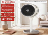 Dimplex Heat and Cool Air Circulator Pedestal Fan with LED Display and Timer DCACP30HC