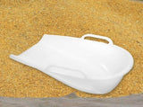 White Plastic Dustpan with Ergonomic Handle for Efficient Waste Transfer V1192-AZ-W-31311