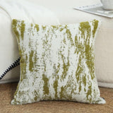 SOGA 50cm Throw Pillow White and Olive Green Deluxe Polyester Fiber and Cotton for Home Decor FRENCHCUSHION327