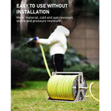 Large Stainless Steel Garden Hose Reel Cart Portable Pipe Holder Heavy Duty Water Pipe Storage Rack V985-PORTABLEHOSEREEL
